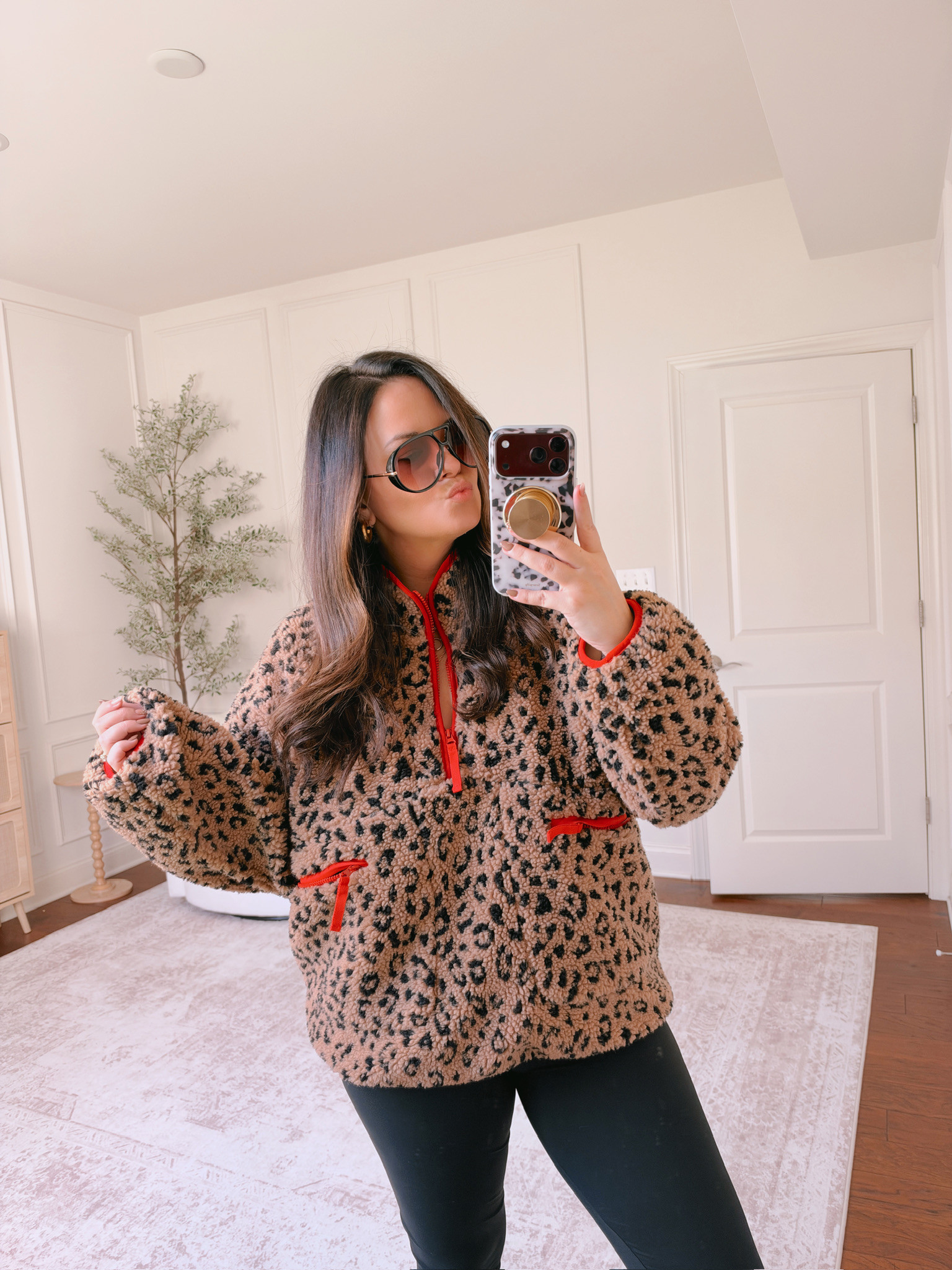 Wearing an XL in the fleece and a large in the leggings 

 #LTKSeasonal #LTKMidsize
