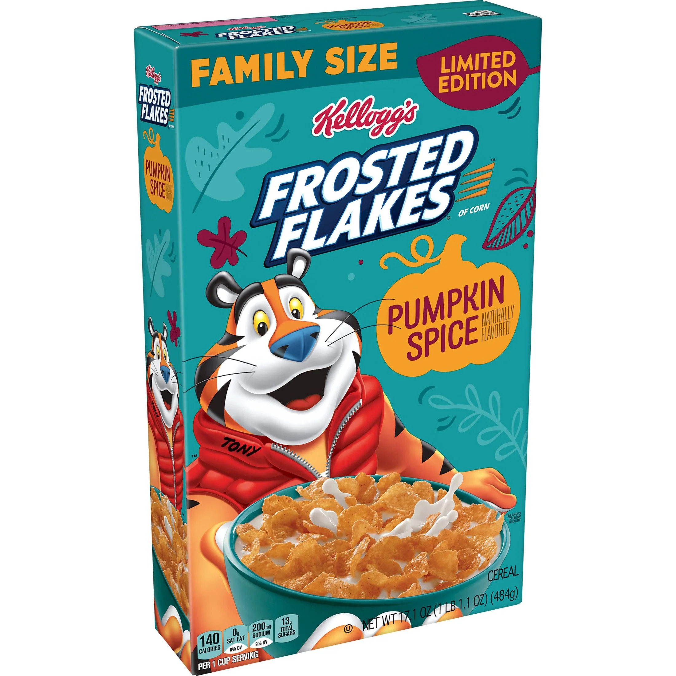 Kellogg's Frosted Flakes Cold Breakfast Cereal, 7 Vitamins and Minerals, Limited Edition, Family ... | Walmart (US)
