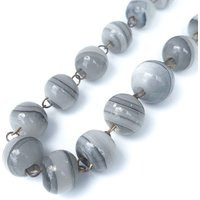 Vintage Grey Banded Agate Necklace | Etsy (US)