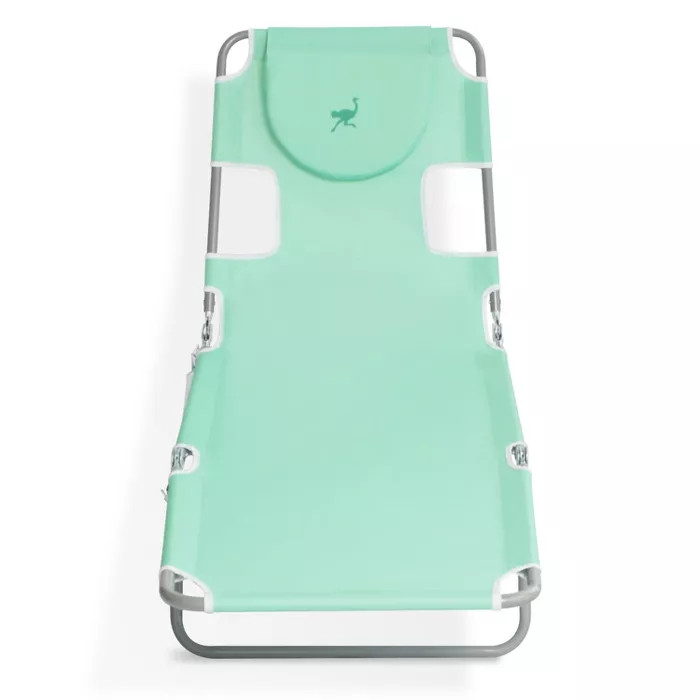 Ostrich Outdoor Lightweight Adjustable Folding Recliner Chaise Lounge Beach Pool Chair with Face ... | Target