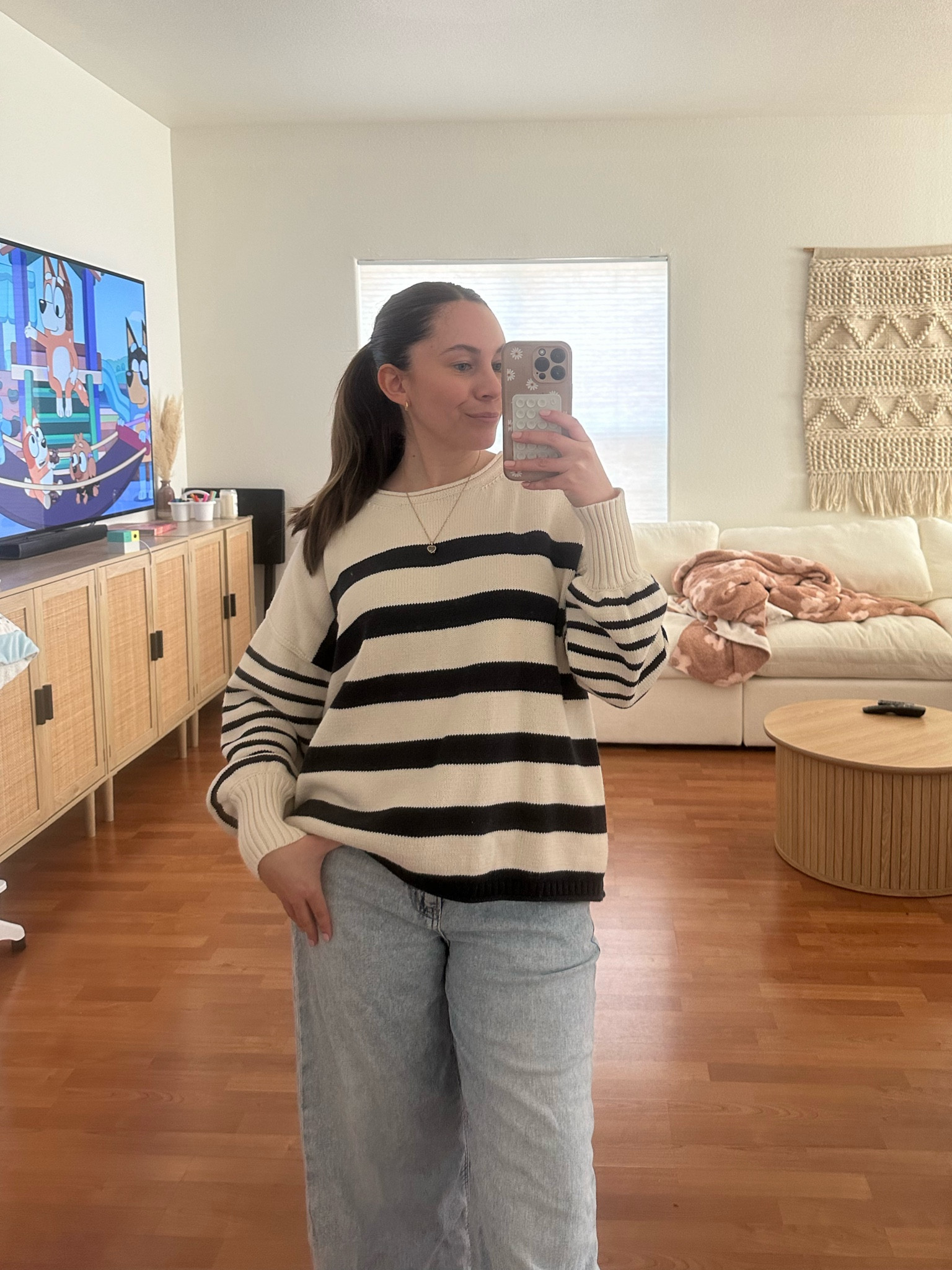 I’m wearing size 4 in the jeans and size small in the sweater 

#LTKFindsUnder50 #LTKPetite #LTKBump