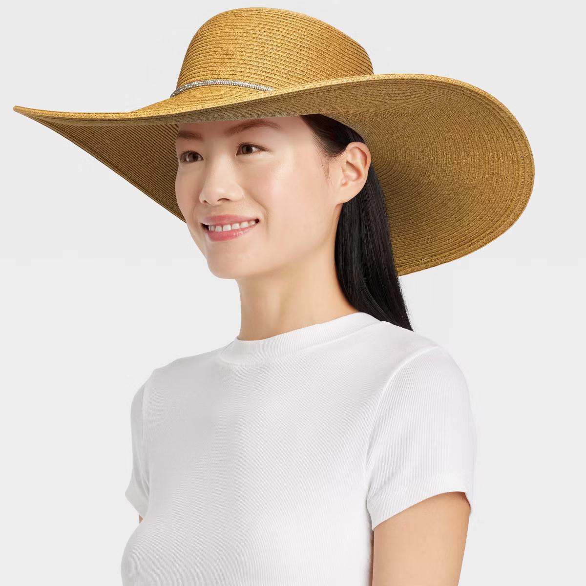Straw Embellished Floppy Hat - A New Day™ | Target