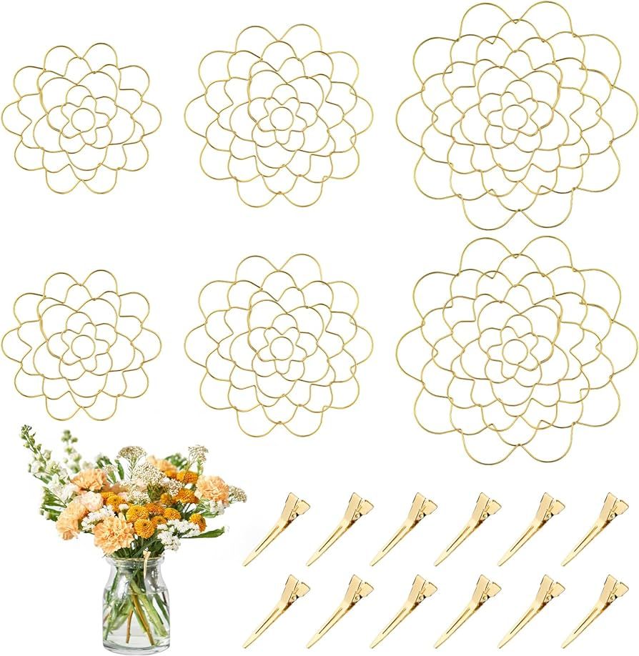Flower Arranger Holder, Floral Arrangement Holder Bouquet Twister Reusable Gold Stainless Steel R... | Amazon (US)