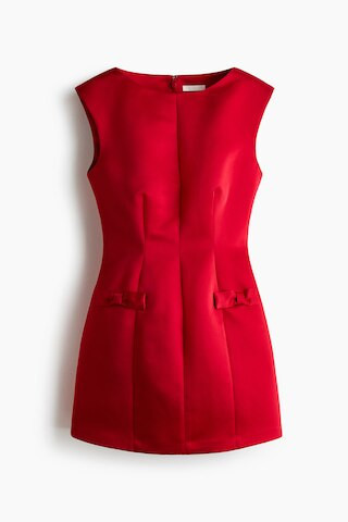 H & M - Bow-Detail Dress - Red | H&M (US + CA)