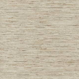 RoomMates Grasscloth Taupe and Gold Metallic Vinyl Peel and Stick Wallpaper Roll (Covers 28.18 sq... | The Home Depot
