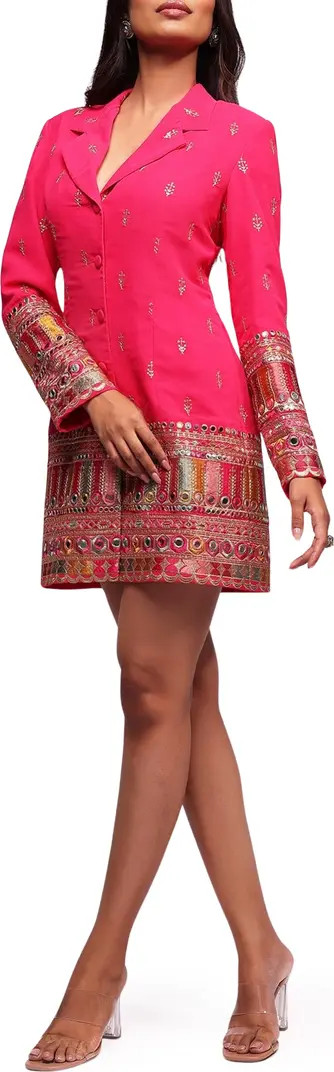 holiCHIC Hand Embroidered Long Sleeve Blazer Minidress | Nordstrom | Nordstrom