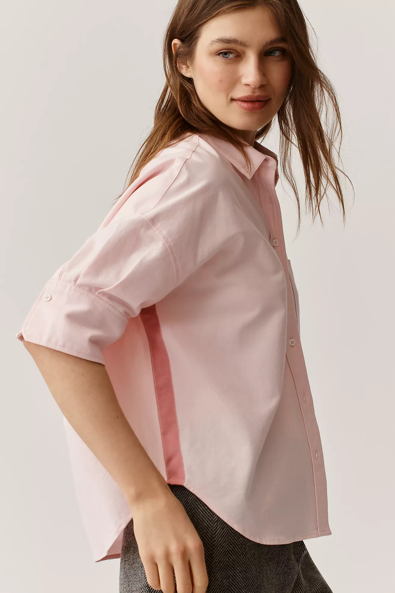 The Mabel Boxy Oxford Shirt by Maeve | Anthropologie (US)