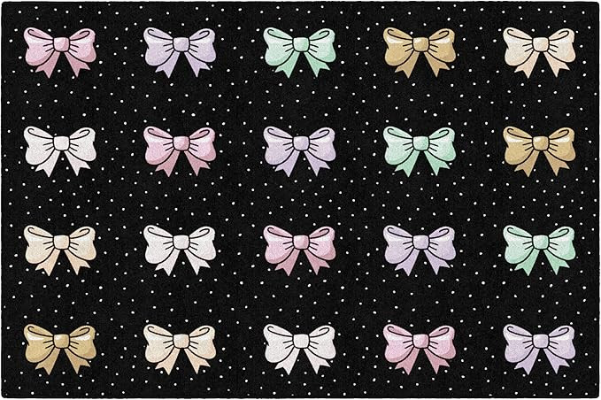 Flagship Carpets Schoolgirl Style Book Club Bow Sit Spots Educational Area Rug for Kids Room, Chi... | Amazon (US)