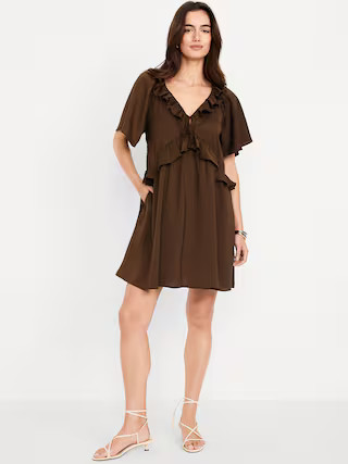 Satin Ruffle Mini Dress | Old Navy | Old Navy (US)