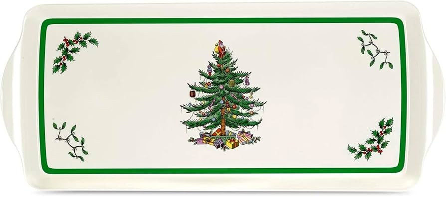 Pimpernel Spode Christmas Tree Collection Sandwich Tray | Serving Platter | Crudité and Appetize... | Amazon (US)