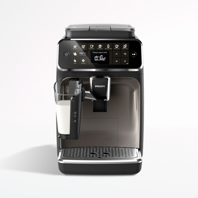 Philips 4300 Series Fully Automatic Espresso Machine with LatteGo Milk Frother + Reviews | Crate ... | Crate & Barrel