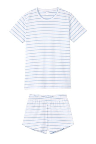 Pima Weekend Shorts Set in Cerulean | LAKE Pajamas
