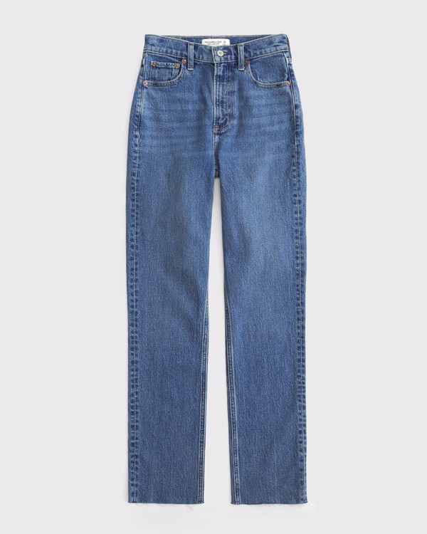 Women's Curve Love Ultra High Rise 90s Straight Jean | Women's Bottoms | Abercrombie.com | Abercrombie & Fitch (US)
