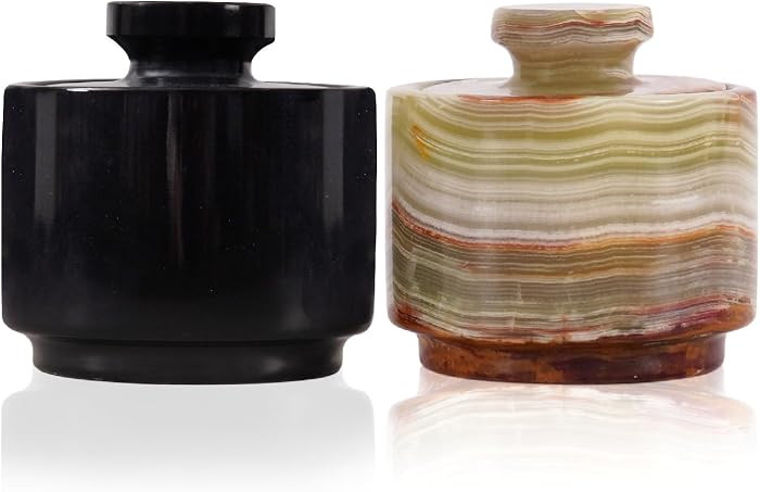 MARBLOUS KRAFTS Marble 3.5 oz Salt Cellar, Trinket Box & Condiment Pots 3" X 3" Kitchen décor fo... | Amazon (CA)