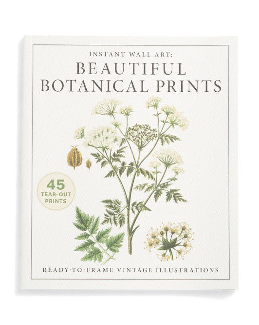 Instant Wall Art Beautiful Botanical Prints Book | TJ Maxx