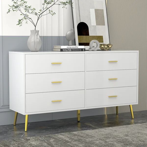 6 Drawer 54'' W Double Dresser | Wayfair North America