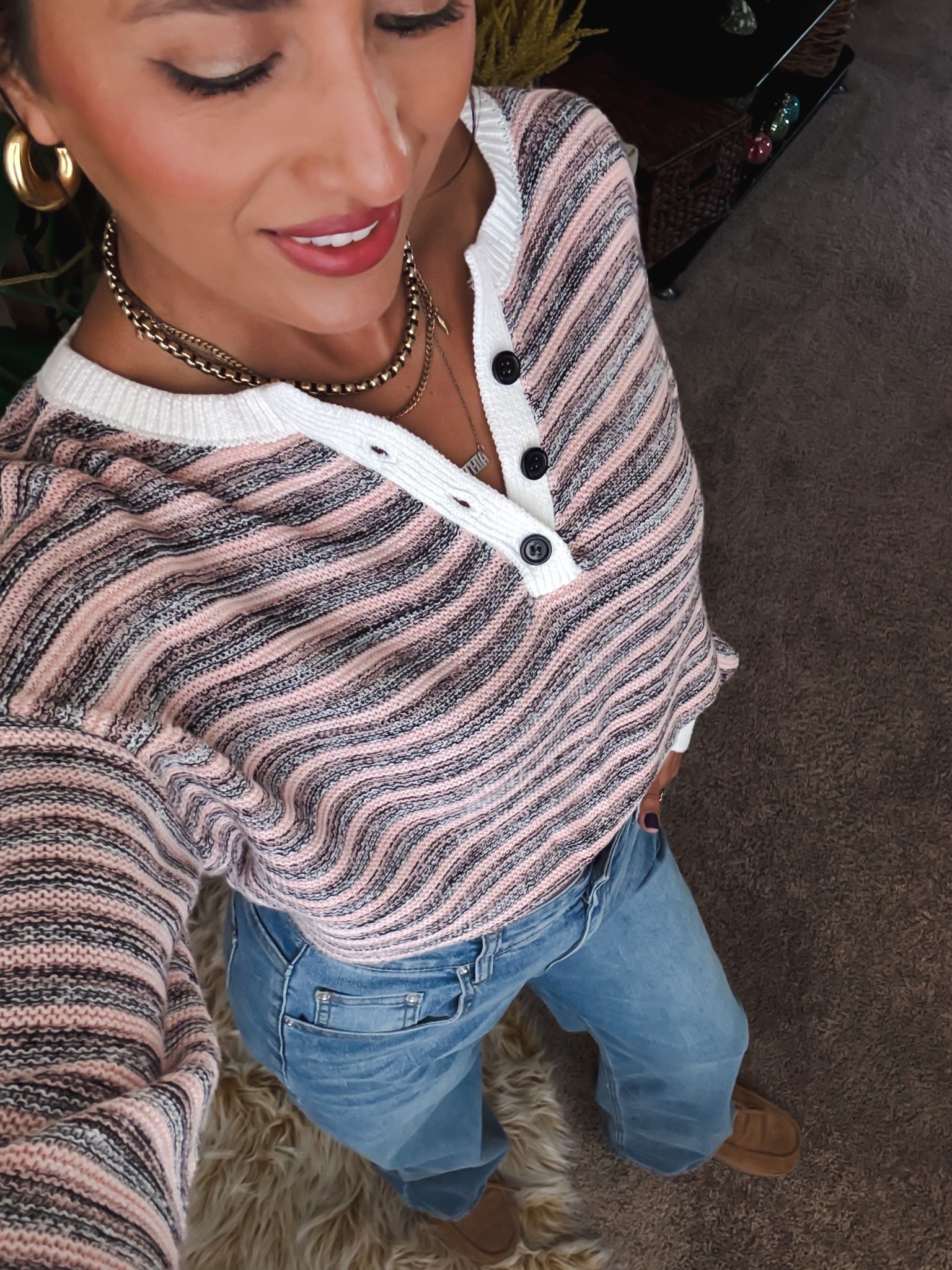 Obsessed with this oversized striped sweater I found on Amazon 😍 It’s the perfect mix of cute + comfy for the upcoming season! The fit is relaxed (I’m in a size XS), the fabric feels so soft, and you can style it with leggings, jeans, or even a skirt. A total Amazon gem that’s already becoming one of my favorites. 🍂🖤

oversized striped sweater, fall Amazon finds, cozy oversized sweater, striped pullover, fall fashion must-have, comfy sweater outfit, casual fall style, transitional weather sweater, oversized knit sweater, everyday casual sweater, Amazon sweater outfit, cute fall sweater


#LTKGiftGuide #LTKHoliday #LTKStyleTip