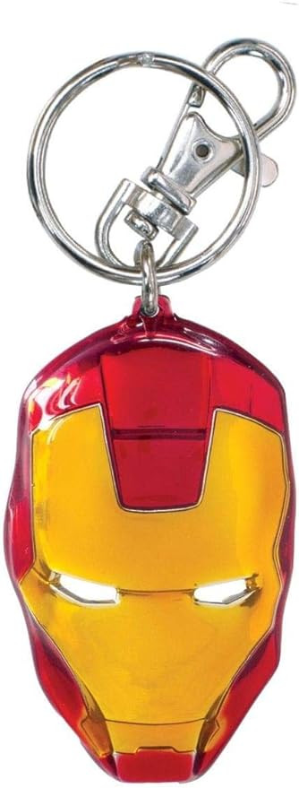 Marvel Iron Man Classic Face Color Pewter Keyring,Red, Yellow | Amazon (US)