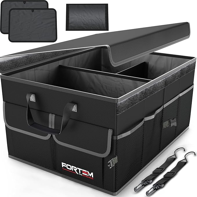 FORTEM Car Trunk Organizer, Collapsible Multi Compartment Car Organizer, Foldable SUV Storage for... | Amazon (US)