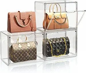 Clear Purse Storage Organizer for Closet, 3Packs Handbag Storage Organizer, Acrylic Display Case ... | Amazon (US)
