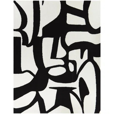 Wade Logan® Rivero Abstract White/Black Area Rug & Reviews | Wayfair | Wayfair North America