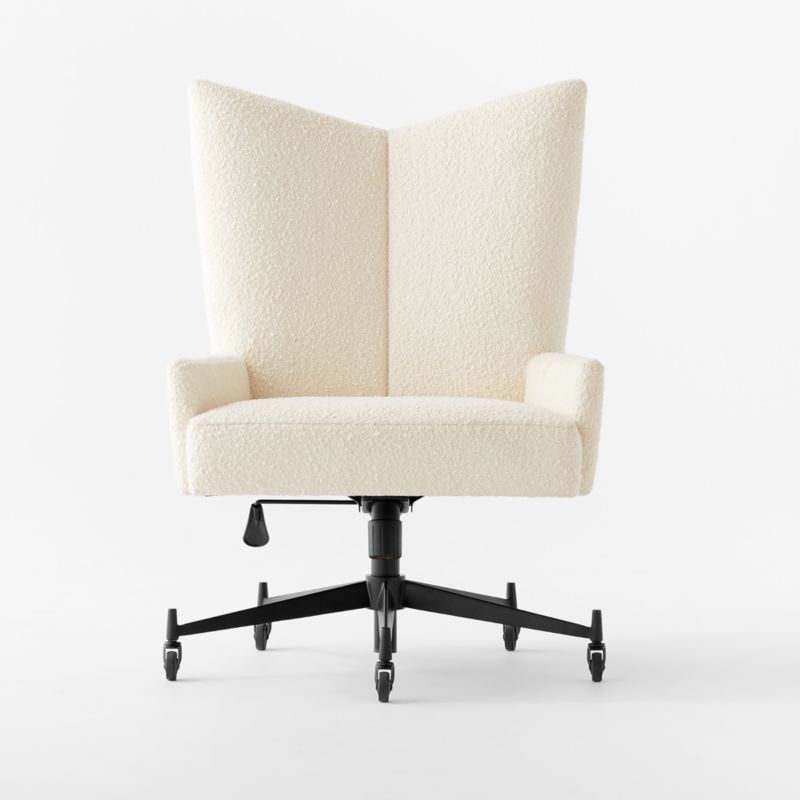 Bowtie Cream Boucle Office Chair Model 3002 | CB2 | CB2