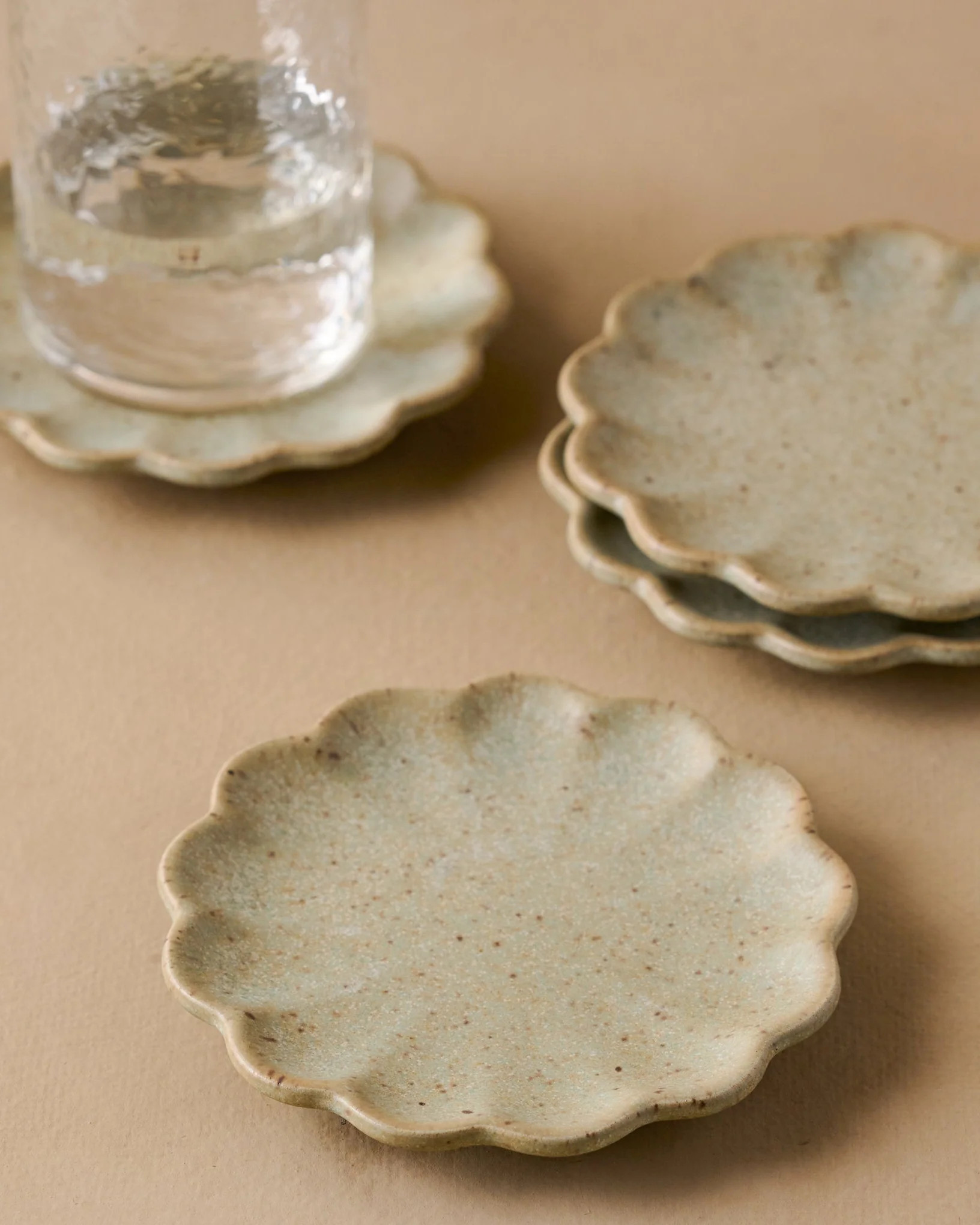 Scalloped Edge Stoneware Coaster Set | Magnolia