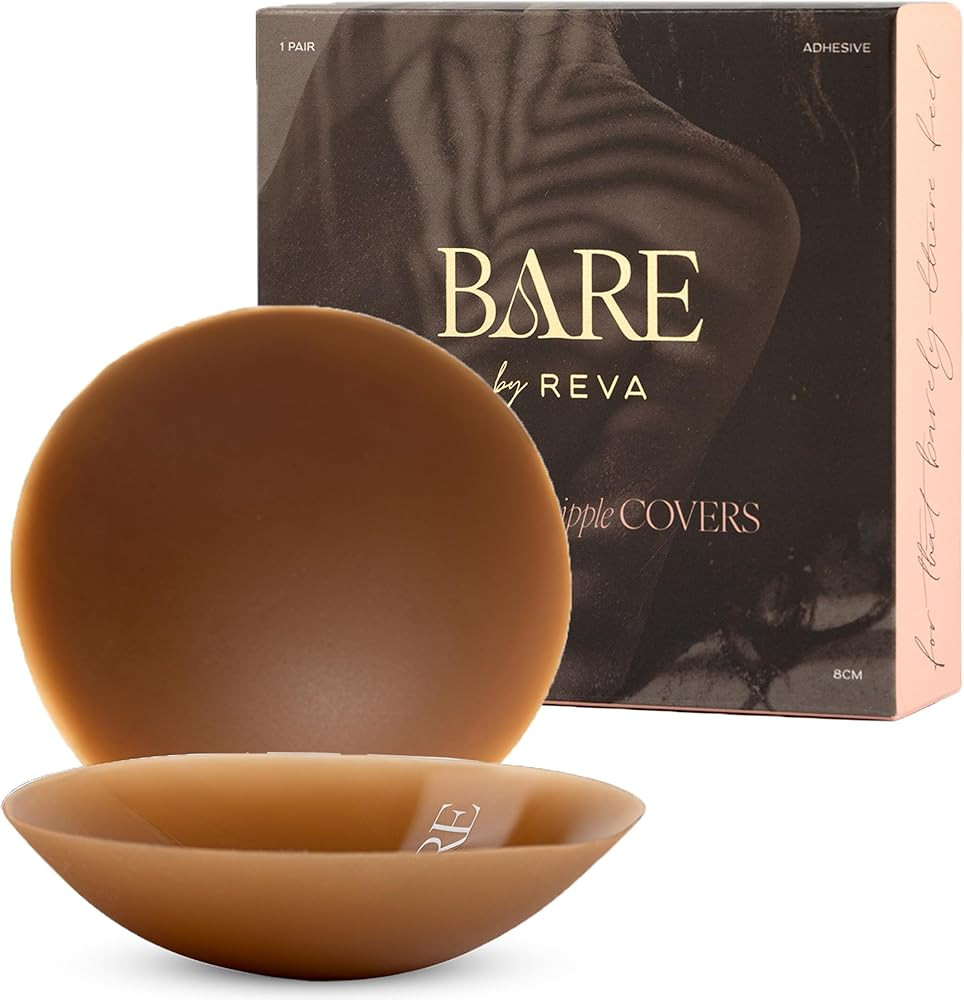 Premium Nipple Covers 100x Use - Adhesive Silicone Nipple Pasties with Travel Box - Soft Matte Re... | Amazon (US)