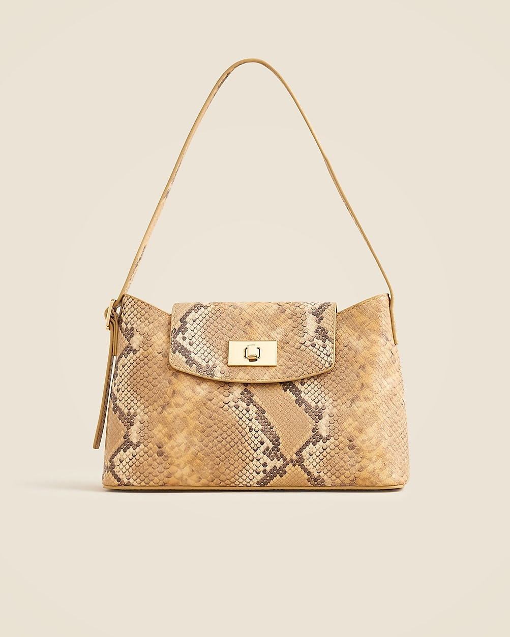 Edie shoulder bag in snake-embossed Italian leather | J. Crew US