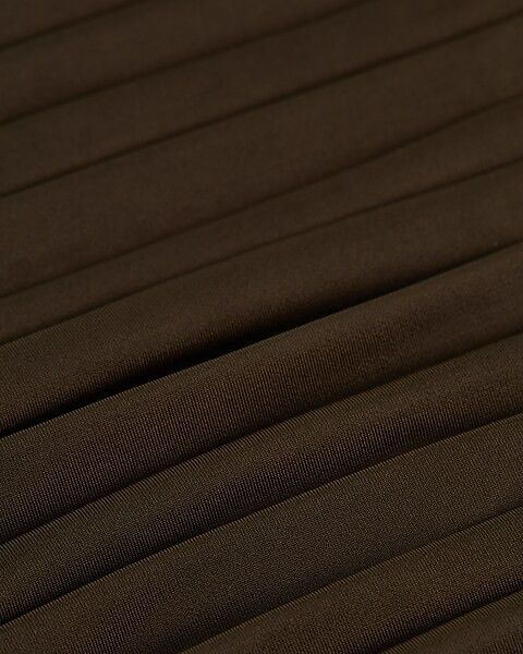 Body Contour Silky Halter Cowl Neck Pleated Cami | Express