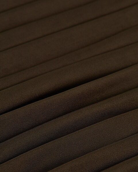 Body Contour Silky Halter Cowl Neck Pleated Cami | Express