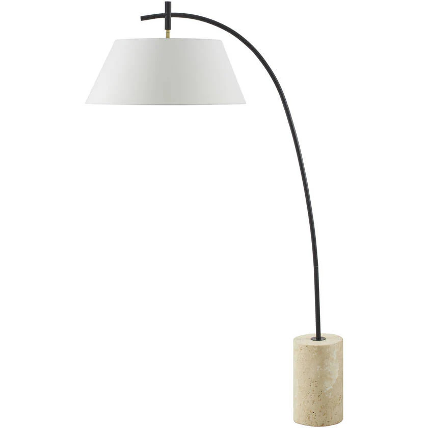 Renny Traditional Black/Beige Floor Lamp | Mark & Day