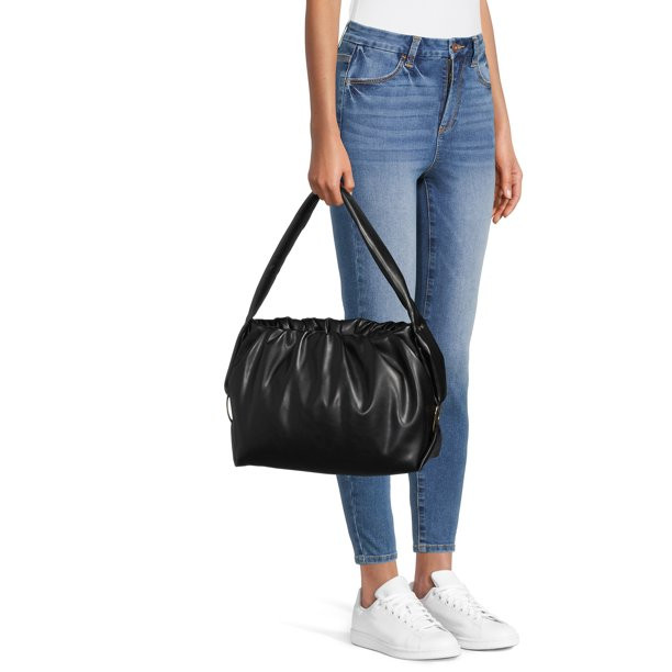 Scoop Women's Slouchy Shoulder Bag Black - Walmart.com | Walmart (US)