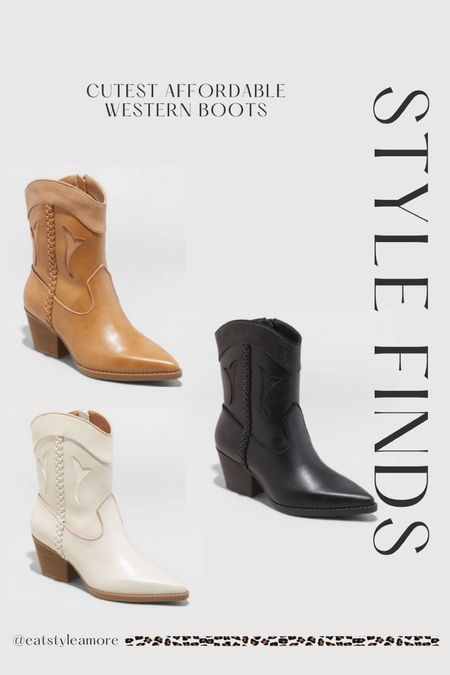 Cutest western cowboy boots. Fall must have shoe trend. Affordable. Target style. 

#LTKshoecrush #LTKstyletip #LTKunder50