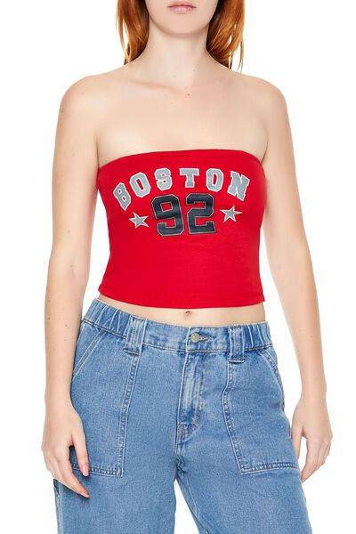 Boston Graphic Tube Top | Forever 21