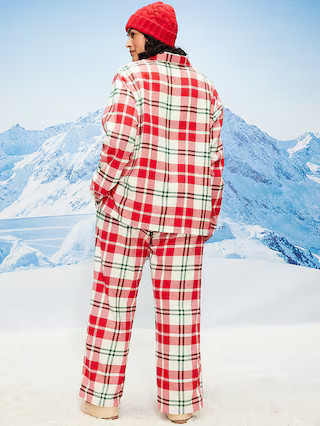 Plaid Flannel Pajama Pant Set for Women | Old Navy (US)