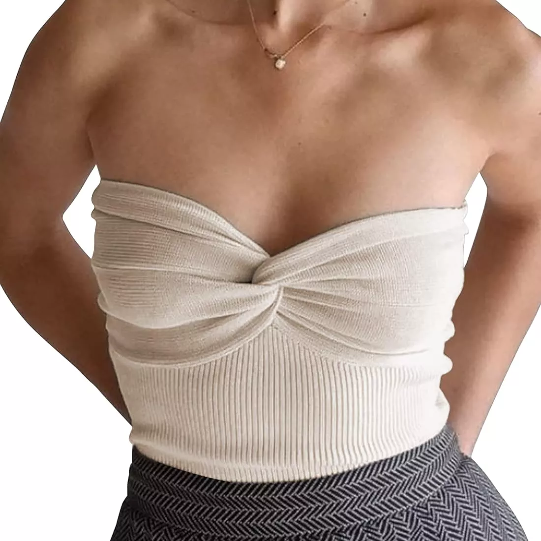 Womens Strapless Crop Top Sexy … curated on LTK