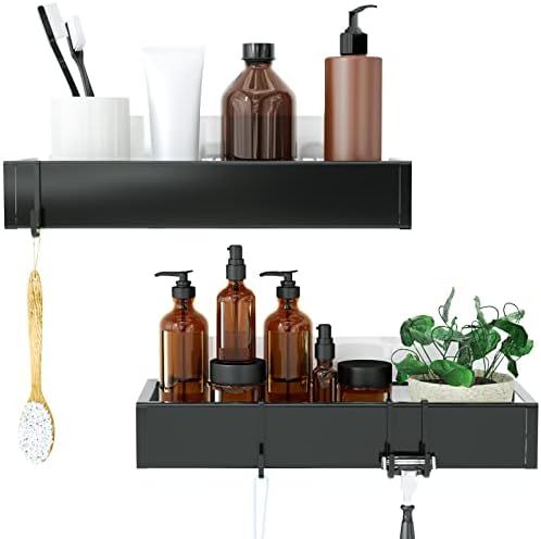 Roseyat Wall Mounted Stainless Steel Shower Caddy Basket Shelf for Shampoo, Adhesive Shower Shelf St | Amazon (US)