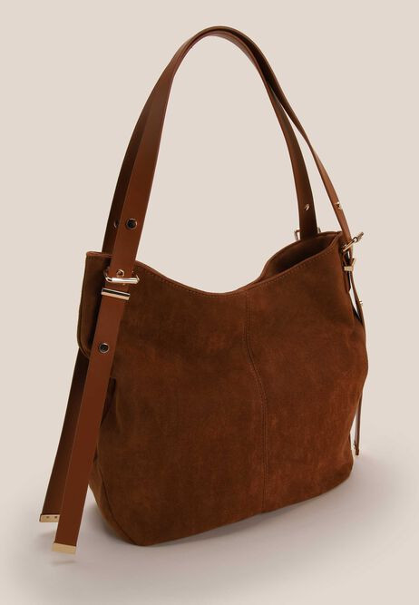 Womens Brown Plain Slouchy Shoulder Bag | Peacocks