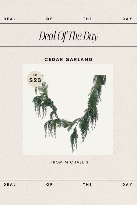 Faux cedar garland from Michaels for $23! These sell out every year! 



#LTKSeasonal #LTKHoliday #LTKHolidaySale