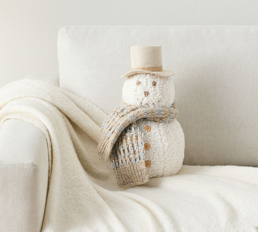 Archie the Snowman Shaped Pillow | Pottery Barn (US)