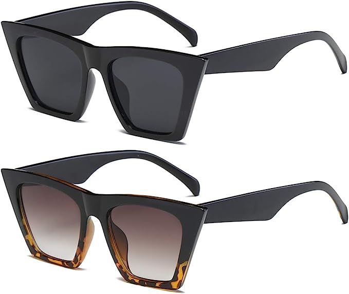 Dollger Square Cateye Sunglasses for Women Trendy Style Classic Cat Eye Sun Glasses | Amazon (US)