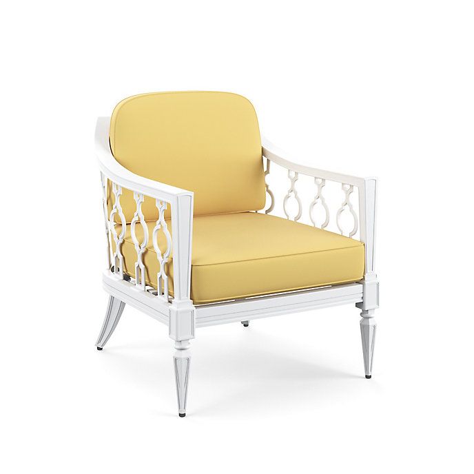 Avery Lounge Chair with Cushions in White Finish | Frontgate
