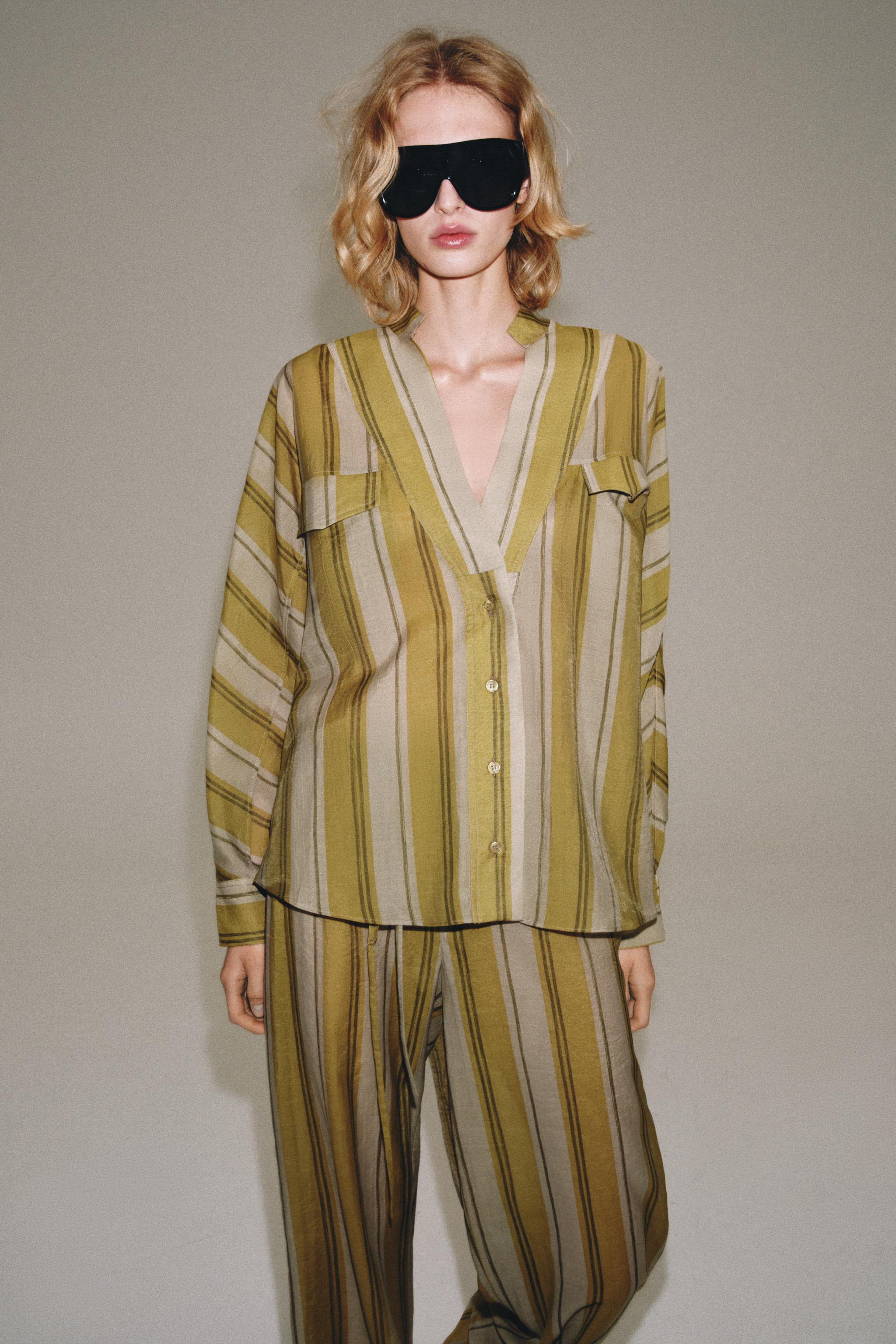 ZW COLLECTION STRIPED TROUSERS | Zara US