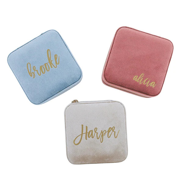 Velvet Travel Jewelry Case | Sprinkled With Pink