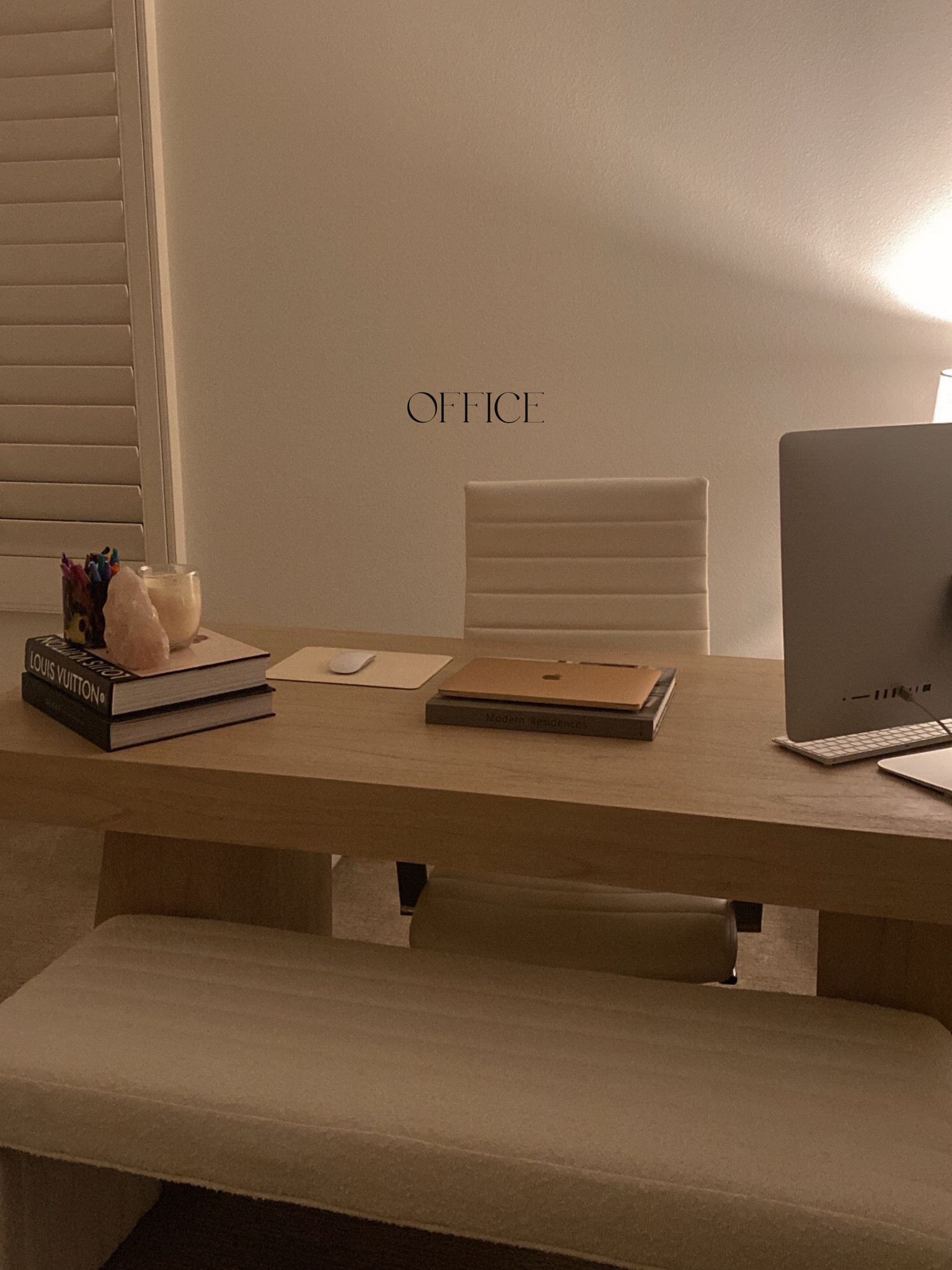 IT’S FINALLY HERE!! My beautiful desk that I’m obsessed with. It fits my desktop + laptop 💻 with more than enough space for creative activities, editing vlogs, and working! Literally the most perfect style, size, and color. 


#LTKhome #LTKFind #LTKstyletip