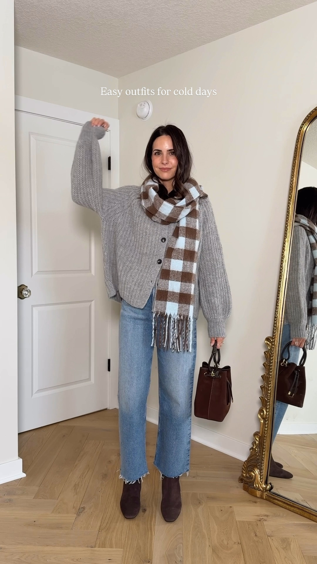 Easy outfits for cold days ❄️ 
Hoodie + sweatpants: tts (sized up to a M for an oversized fit) 
Cardigan: sized up to a L for an oversized fit
Jeans: true to size (27)
Black boots: sized up half 
Oatmeal sweater: sized up to a L 
Satin skirt: true to size (S) 
The Bar sweatshirt: sized up (L)
Turtleneck bodysuit: tts (S)
Dark skinny jean: sized up (28) 
Boots: true to size 


Chic winter outfit / winter chic / elevated winter outfit ideas / cold weather fashion 

#LTKSaleAlert #LTKFindsUnder100 #LTKSeasonal