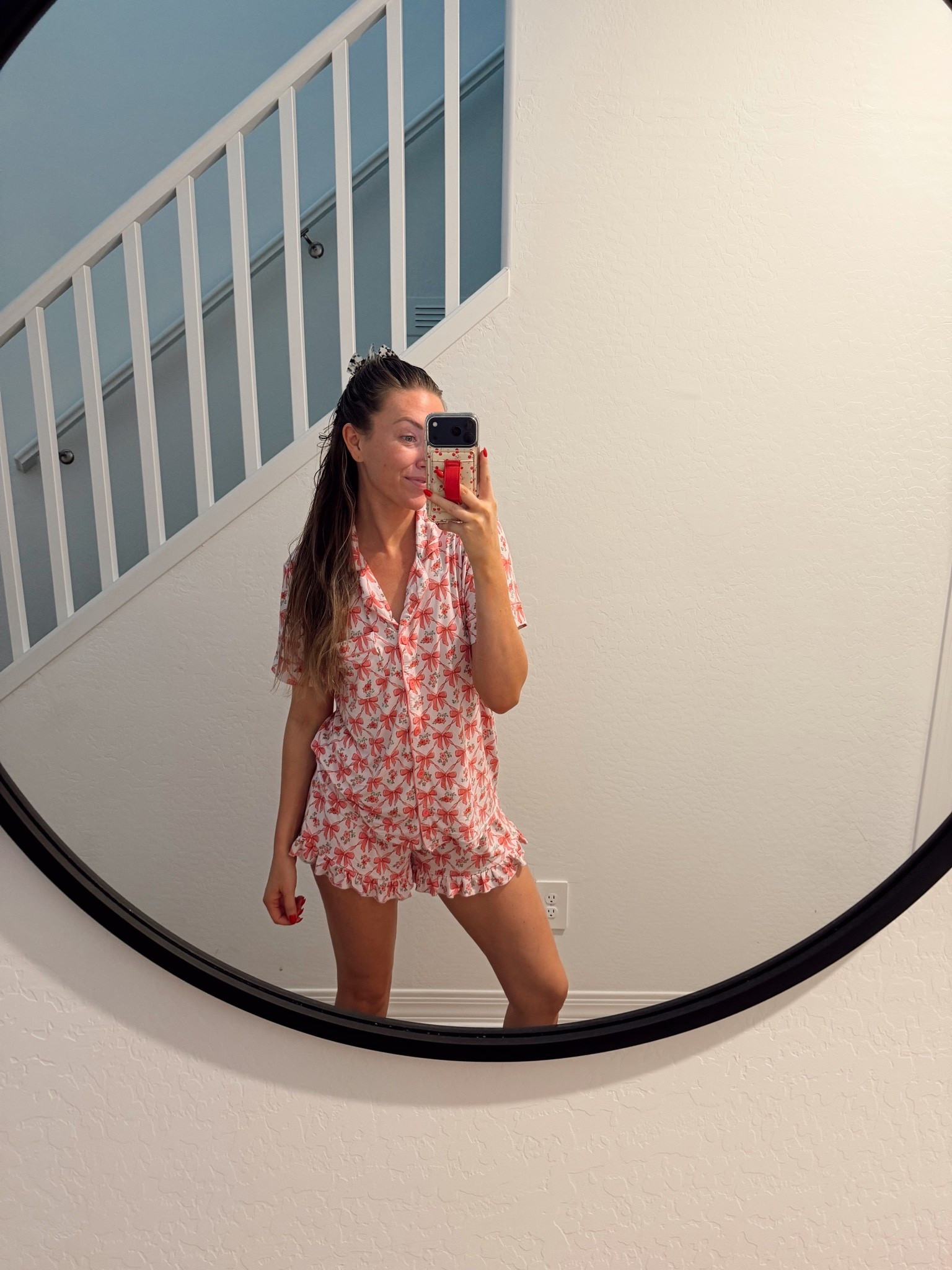 Cutie summer pjs! Wearing a small. Use code MAKENNAS