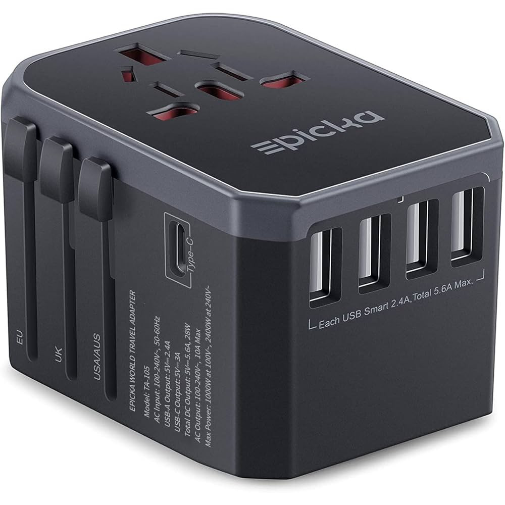 EPICKA Universal Travel Adapter, European Travel Plug Adapter (Not a Voltage Converter) - Interna... | Amazon (US)