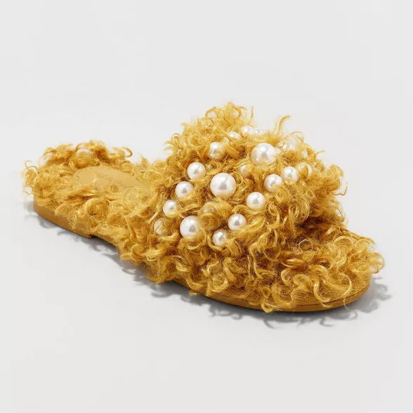 Girls' Adeline Slip-On Embellished Slide Slippers - Cat & Jack™ | Target